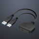 thumbnail image 3 of Cable convertidor 2 en 1 SATA a USB 3.0 para disco duro externo, adaptador universal de transferencia de datos para disco duro de 2,5 pulgadas (negro), 3 of 6