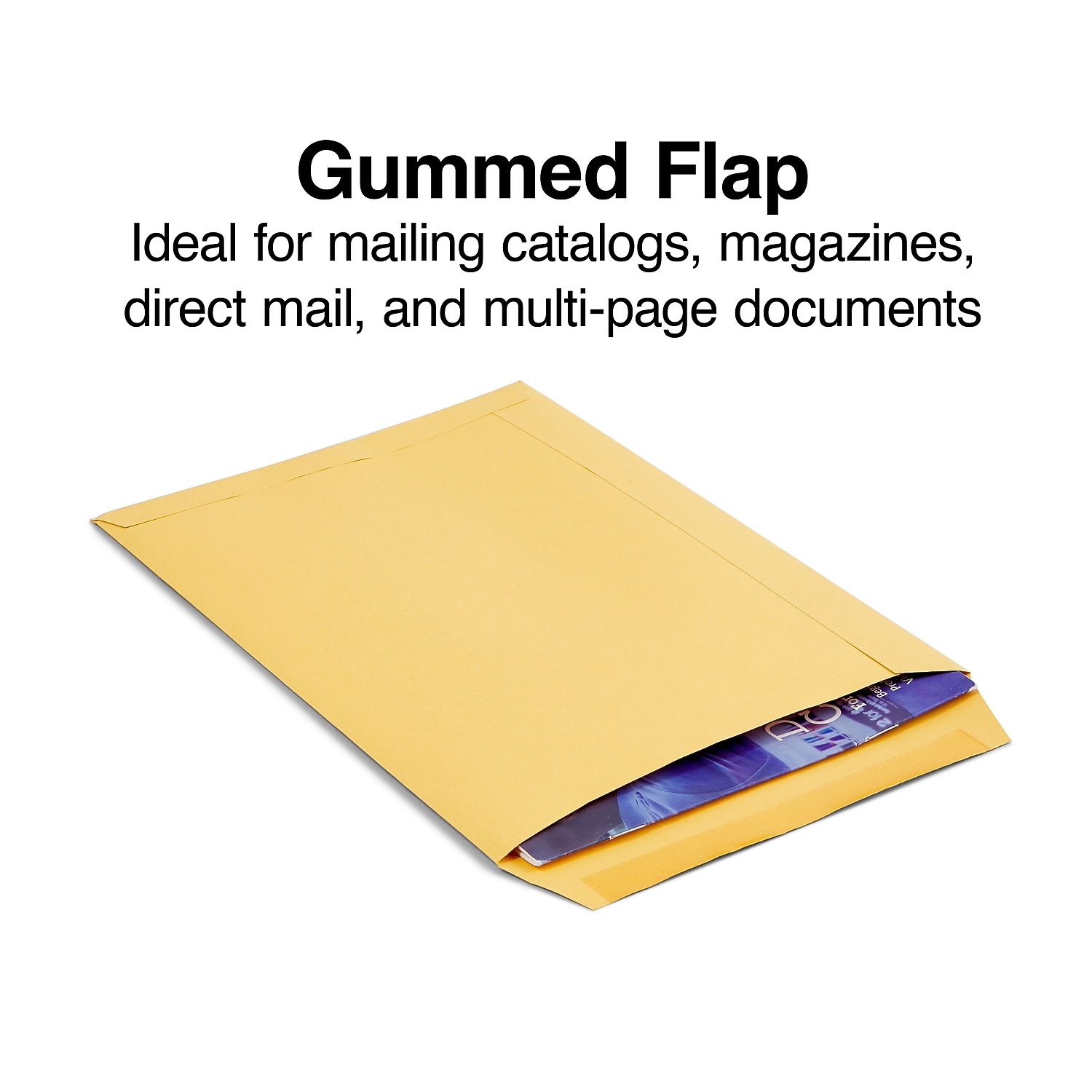 Staples Gummed Catalog Envelopes 7.5"L x 10.5"H Brown 200/Carton ST534719-CCVS
