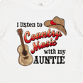 thumbnail image 4 of Inktastic I Listen to Country Music with My Auntie Guitar and Hat Boys or Girls Baby T-Shirt, 4 of 5