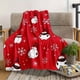 thumbnail image 4 of Christmas Blanket Snowman Snowflake Print Soft And Warm Nap Blanket For Sofa Bed Camping Festival, 4 of 6