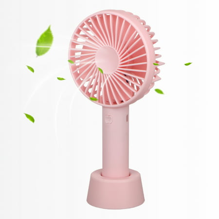 Mini Handheld Fan, TSV Personal Portable Desk Stroller Table Fan with USB Rechargeable 2000mAh Battery Operated Cooling Electric Fan for Office Room Outdoor Household (Best Traveling Football Fans)
