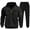 Black#9527, variant on BOOMNY Mens Track Suits Solid Color Hoodies Sweatpants 2Pcs Gym Sweat Suits Running Jogging Fall Winter Athletic Tracksuit Outfits