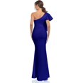 thumbnail image 2 of HSHDLDF Women's One Shoulder Ruffled Split Mermaid Evening Gown Cocktail Long Formal Dress, 2 of 6
