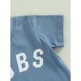 thumbnail image 6 of Bagilaanoe 2pcs Toddler Baby Boy Short Pants Set Short Sleeve Letter Print T-Shirt Tops + Shorts 6M 12M 18M 24M 3T Kids Casual Summer Outfits, 6 of 9