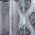 thumbnail image 6 of Comfort Spaces Coco Microfiber Black/White Printed Damask Shower Curtain, 72"x72", 6 of 6