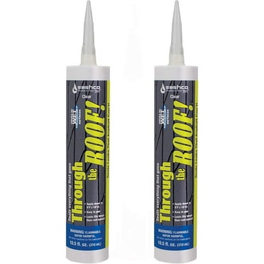 Sashco - 14010 Through The Roof Sealant, 10.5 oz Cartridge, Clear (Pack of 2)