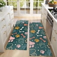 thumbnail image 4 of Kitchen Rugs Sets Of 2,Paw Prints and Bones Anti Fatigue Kitchen Mat Rugs Non Slip Washable,Decorative Kitchen Floor Mats for Kitchen,Sink,Laundry,17"X47", 4 of 5