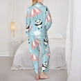 thumbnail image 5 of Bingfone Womens Pajama Sets Cute Panda Flying In The Sky Print,Long Sleeve Loungewear Pajamas Set-X-Large, 5 of 9