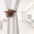 thumbnail image 3 of veasfak Ensemble de Rideaux Non Perforés pour la Maison 2 Pcs Rideaux Décoratifs à Fleurs pour Salon Café Foncé, 3 of 9