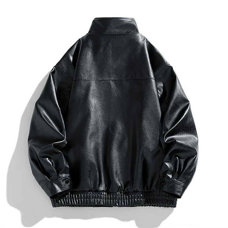 Men's Fashion Men's Leather Motorcycle Jackets Casual Tops