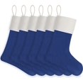 thumbnail image 1 of Christmas Stocking Linen 18 Inch Blue 6 Pack, 1 of 7