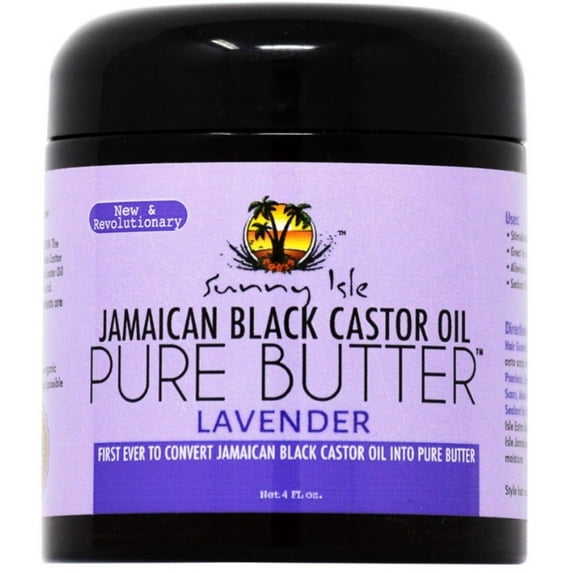 6 Pack - Sunny Isle Jamaican Black Castor Oil Pure Butter Lavender, 4 oz