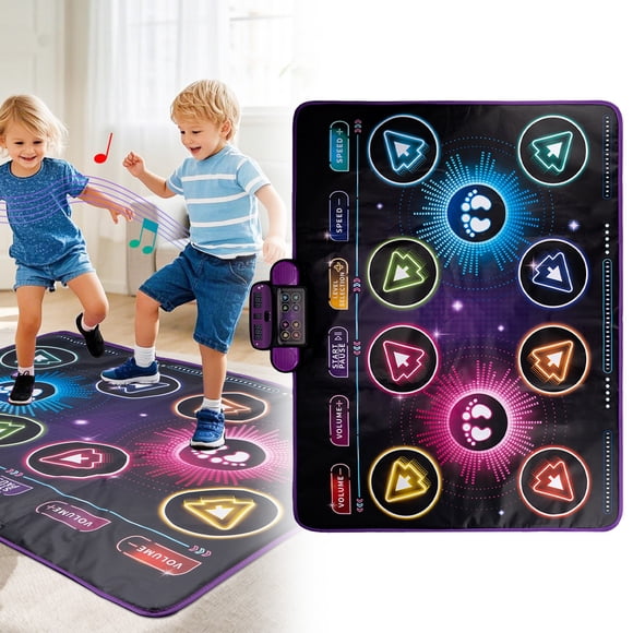IMENGL Upgraded Oversized Electronic Dance MATS Dance MATS For Both Single And Double Players Dance Music And Game MATS With LED Lights Suitable For Girls And Boys 3 To 12 Fun Science,Science And Te