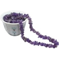 thumbnail image 2 of Amethyst Crystal Chips - Healing Crystals Tumbled Chips Gemstone Beads (1000+ Carat, Drilled), 2 of 5