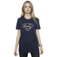 thumbnail image 1 of DC Comics Womens Superman Logo Sketch Cotton Boyfriend T-Shirt, 1 of 3