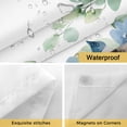 thumbnail image 4 of No Hook Sage Green Eucalyptus Shower Curtain with Snap in Liner Set, Weeping Botanical Farmhouse Leaves Waterproof Bathroom Curtains with See Through Top Window, Hotel Style Modern 60 x 72 Inch, 4 of 9