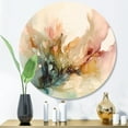 thumbnail image 2 of Designart "Floral Impressions Delicate II" Floral Round Metal Art, 2 of 5