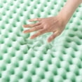 Crown Comfort 2 Inch Egg Crate Memory Foam Mattress Topper with Calming