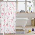 thumbnail image 3 of Manfei Minimal Goblet Shower Curtain 72Wx78L,Bow Stars Bath Curtain, 3 of 5