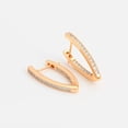 thumbnail image 4 of Modernas Arracadas en V para Dama con Swarovski Oro 18K Lam dorado Unitalla, 4 of 7