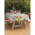thumbnail image 2 of Outdoor Tablecloth with Umbrella Hole and Zipper, Colorful Floral Rectangle Table Cloth 60x84 Inch Waterproof Tablecloth, Farmhouse Country Dragonfly Butterfly Flower Picnic Table Cover for Patio, 2 of 7