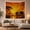 Sunset Elephants, variant on African Savanna Sunset With Elephant Silhouettes Majestic Illustration for Wildlife Enthusiasts, Safari Wall Art Decor, Housewarming Gift, Tapestry Wall Hanging for Living Room and Bedroom