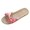 Pink, variant on OAVQHLG3B Women Female Bohemia Bowknot Flax Linen Flip Flops Beach Shoes Sandals Slipper