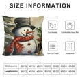 thumbnail image 5 of Nawypu  Red Christmas Pillow Covers  Farmhouse Christmas Decorations Snowman Wreath Santa Claus Tree Merry Christmas Holly Jolly Winter Holiday Decor Throw Cushion Case for Home Couch, 5 of 5