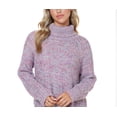 thumbnail image 2 of John Paul Richard Women's Turtleneck Sweater Purple Size Large, 2 of 3