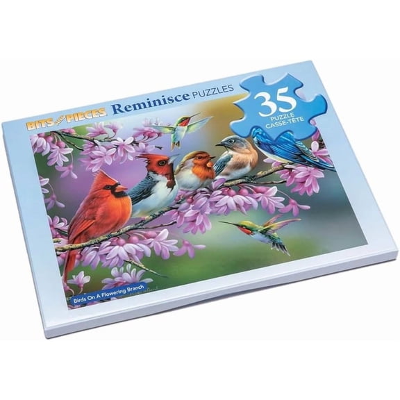 Bits and Pieces 35 Piece Jigsaw Puzzle for Seniors “Flowering Branch” by Oleg Gavrilov 10" x 13"