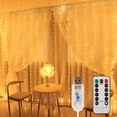 thumbnail image 5 of 1 paquete de luces LED para cortina, guirnalda de luces LED, iluminación para festivales, lámpara de arcoíris para ventana, decoración para el hogar, dormitorio, boda, Navidad, 5 of 5