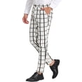 thumbnail image 5 of Lars Amadeus Men's Plaid Dress Pants Slim Fit Checked Printed Trousers, 5 of 6