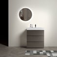 thumbnail image 2 of 30" Gray Bathroom Vanity with Sink, Large Storage Freestanding Bathroom Vanity for Modern Bathroom, One-Piece White Sink Basin Without Drain and Faucet, Pre-assembled, 2 of 7