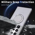 thumbnail image 5 of Allytechgroup Magnetic Case Cover for Samsung Galaxy S24 Ultra, Magsafe & Car Mount Compatible Ring Holder Stand Translucent Bumper Shockproof Back Cover Phone Case for Galaxy S24 Ultra, Grey, 5 of 6