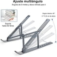 thumbnail image 3 of Soporte de Laptop, Base para Laptop Aluminio, Soporte para Computadora Portátil, Ajuste de 6 Engranajes, Compatible con MacBook, Surface, DELL, HP, Portátiles 10-15.6 Pulgadas, 3 of 5