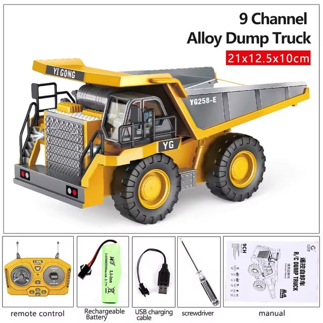 Excavadora de Control remoto para niños, excavadora, camión de basura, juguetes de coche Rc, ingeniería eléctrica, modelo de vehículo de alta tecnología de 2,4g, juguetes para niños, regalos