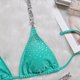 thumbnail image 4 of Bikini para mujer, cómodo, con escote en V profundo, con cordones de metal, traje de baño para mujer, traje de baño de talle alto OAVQHLG3B Store  lin121212, 4 of 4