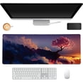 thumbnail image 2 of Cherry Blossom Tree Gaming Mouse Pad for Desk,Large Mouse Pad Gaming Mousepad,31.5 x 11.8 in Mouse Mat Desk Pad with Non-Slip Base and Stitched Edge,Computer Keyboard XL Desk Mat for Home Office Work, 2 of 6