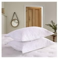 thumbnail image 6 of 2-Piece Embroidered Pillow Shams, Decorative Microfiber Pillow Covers Set Standard Size White, 6 of 7