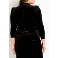 thumbnail image 3 of ELOQUII Women's Plus Size Velvet Mini Dress With Wrap Skirt, 3 of 6
