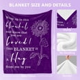 thumbnail image 6 of Get Well Gifts for Women After Surgery - Hug Blanket - Thinking of You Gift for Mom Friend Sister - Feel Better Inspirational Gifts for Women - Get Well Soon Gift - Purple Sunflower Blanket, 6 of 6