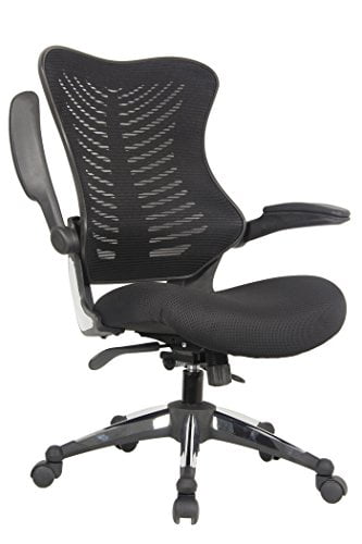 mesh task office chair with flip up arms