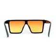 thumbnail image 2 of Full Crowned Rhinestone Flat Top Horned Diva Sunglasses Black Orange Yellow, 2 of 4