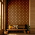 thumbnail image 2 of S4Sassy Peel and Stick Wall Covering, Floral Buti Print Removable Wallwrap- Asian Style Walls Mural, Instant Wall Makeover for Bathroom, Closet Interior Self-Adhesive Wallpaper Vinyl- Brown, 25"x360", 2 of 9