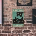 thumbnail image 2 of Noete Black Cat Wall Art "Are You Pooping?" Quirky Retro Bathroom Sign 12x16 Inch Funny Gothic Wall Decor for Home, Dorm or Office, 2 of 8