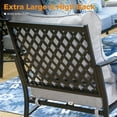 thumbnail image 4 of Summit Living 9 Seat Patio Conversation Set Metal Outdoor Furniture with Rocking Chair Sofa Gray, 4 of 8