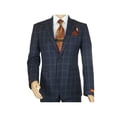 thumbnail image 2 of Men TALLIA Suit Wool Blend English Plaid Classic 2Button VDVA2SVX0013 Blue Brown, 2 of 10