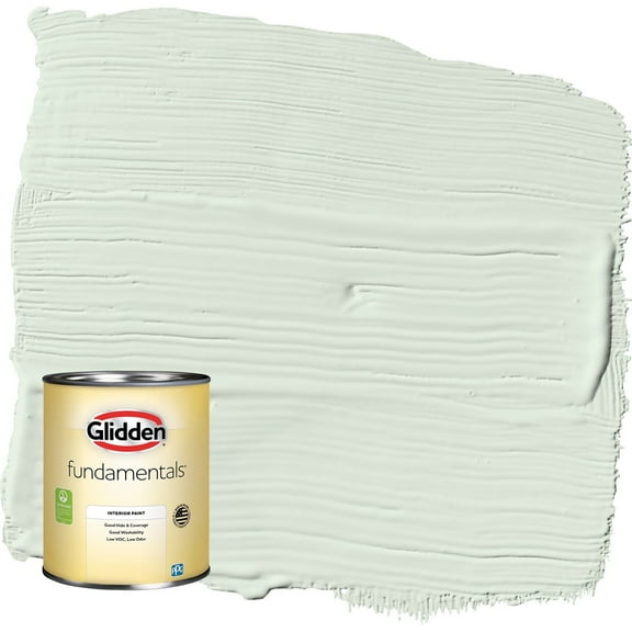 Glidden Fundamentals Mint Wafer / Green Semi-Gloss Interior Paint, 1 Quart