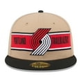 thumbnail image 2 of Men's New Era Tan/Black Portland Trail Blazers 2024 NBA Draft 59FIFTY Fitted Hat, 2 of 5