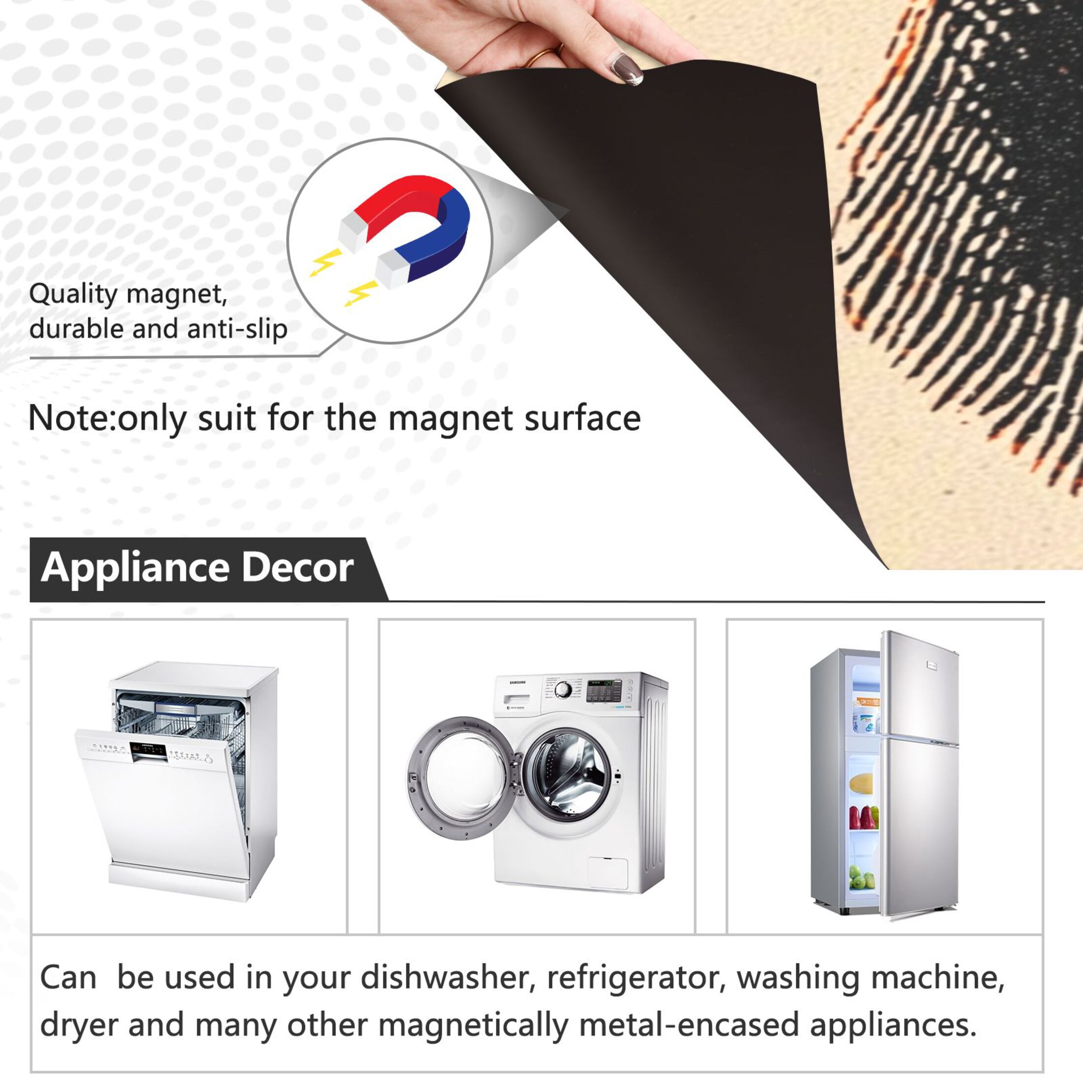 IAUYY Magnetic decorative sticker - 23x26 Inch PVC Refrigerator Decorative Cover, Removable DIY Art for Kitchen Appliances A Heart-shaped Eye
